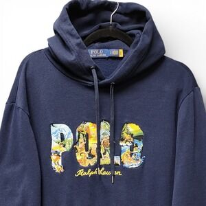 Polo Ralph Lauren Outdoor Inspired Embroidered Logo Hoodie Sz Large REPAIRS READ